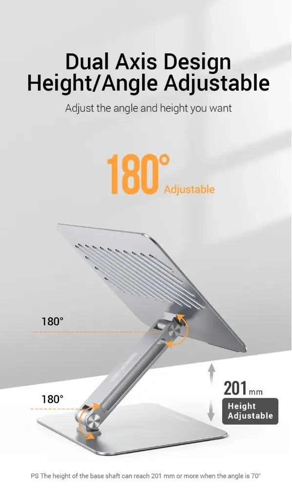 حامل لابتوب وتابلت Ugreen 40291 ألمنيوم قابل للطي وتعديل الزاوية - Image 9