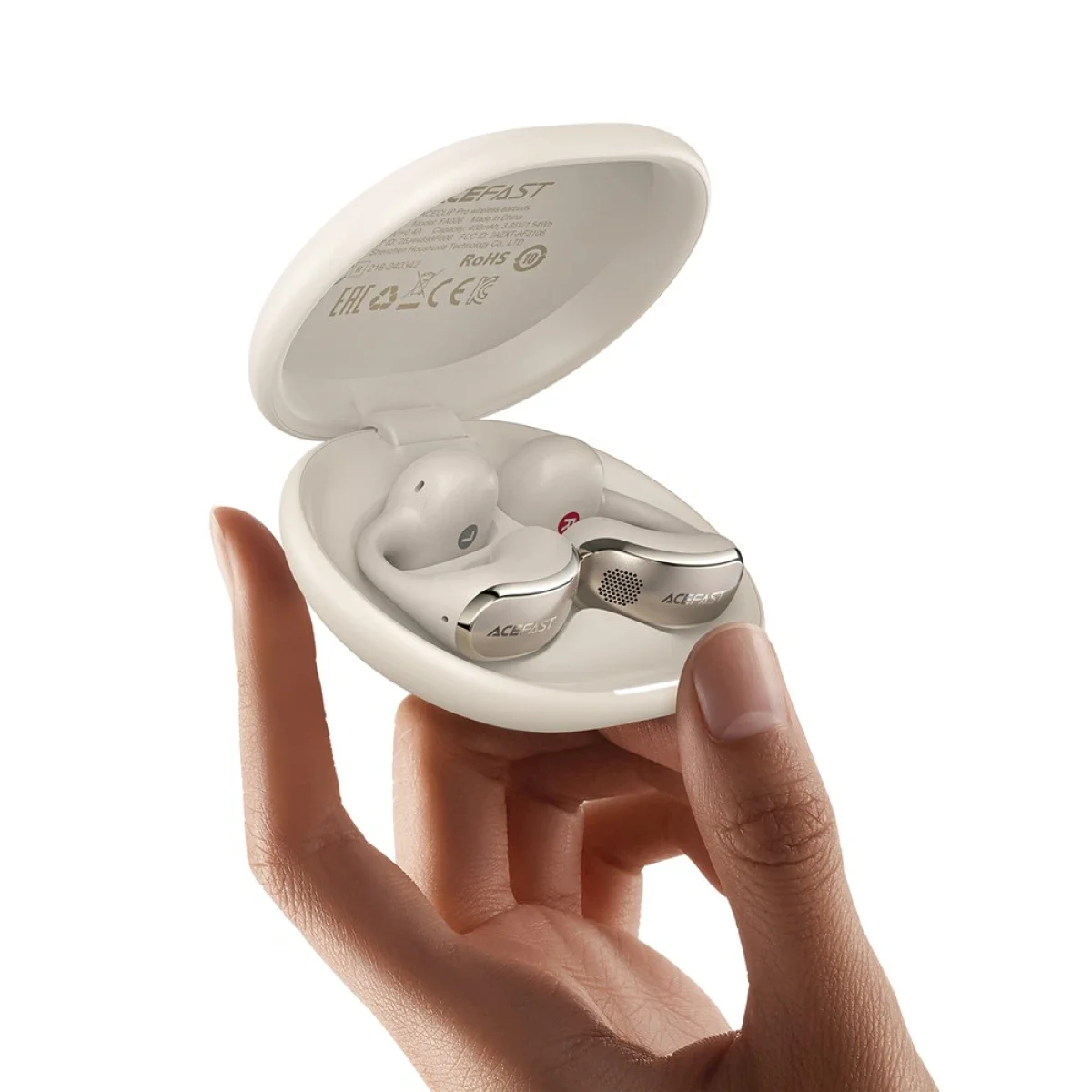 ACEFAST ACECLIP Pro Open-Ear Wireless Earbuds with Dual Mic Noise Reduction - Light Gold - Thumbnail 6