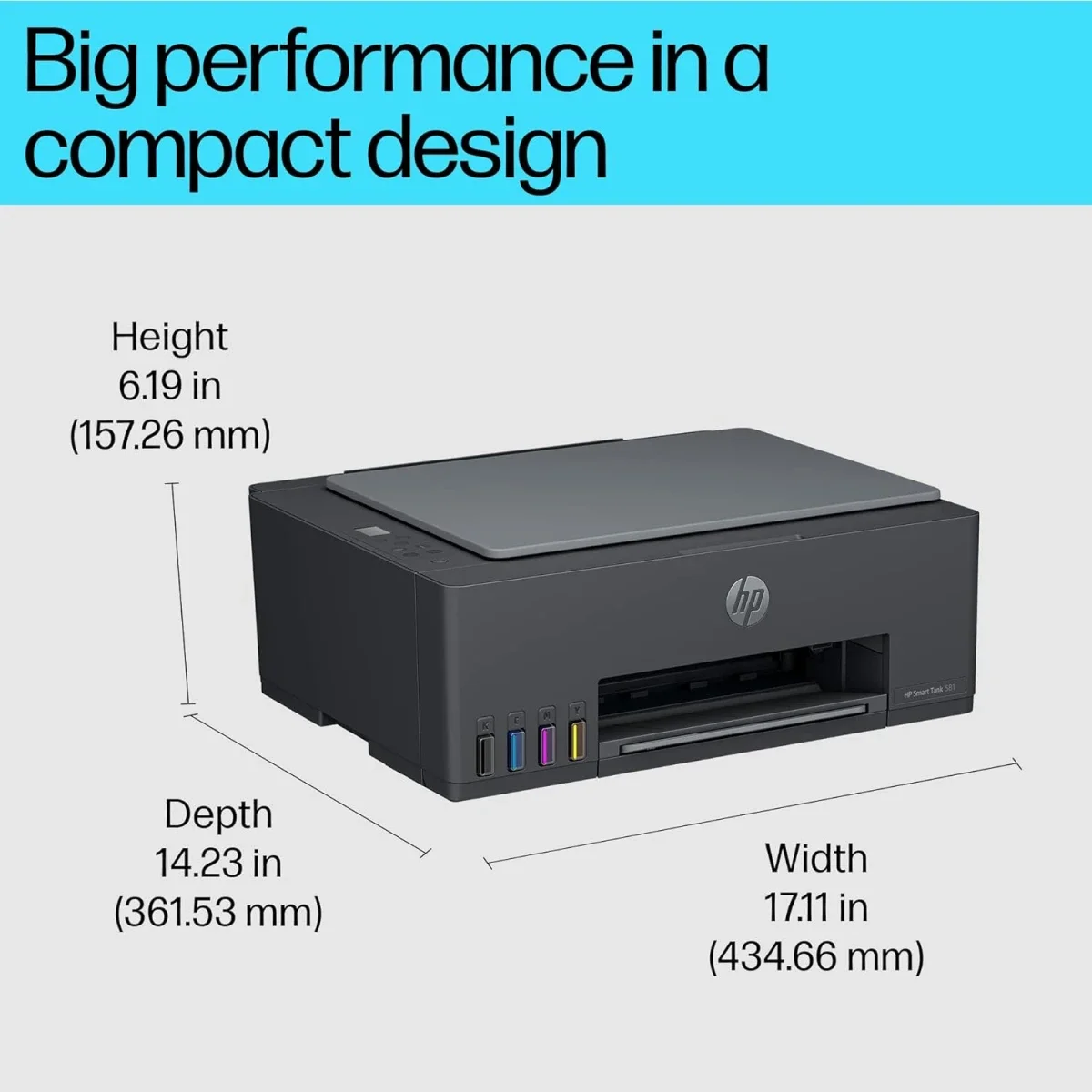 طابعة HP Smart Tank 581 الكل في واحد لاسلكية بخزان حبر ملونة - Thumbnail 6