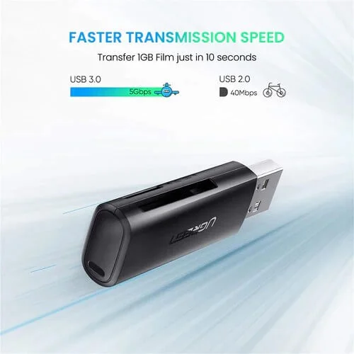 Ugreen 40752 USB 3.0 Card Reader for TF/SD - Thumbnail 2