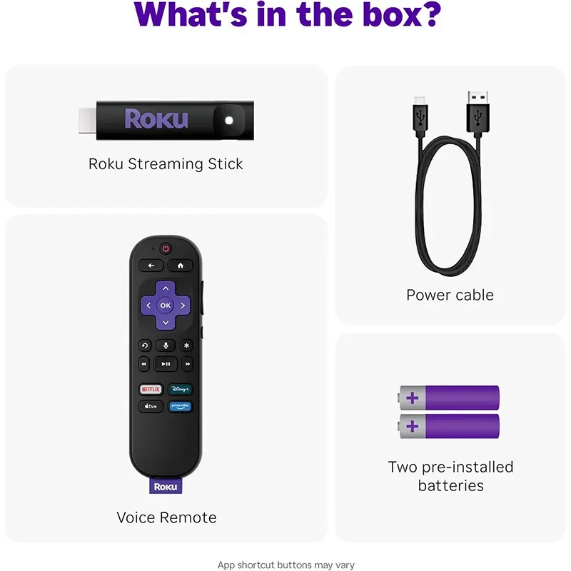 جهاز بث Roku Streamer 3840S2 HD للتلفزيون مع ريموت صوتي، رام 512MB وتخزين 512MB وقنوات مباشرة مجانية - Image 4