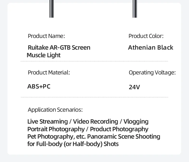 إضاءة لوحة RGB RTAKO AR-GTB-P300TS مقاس 19 إنش بشاشة رقمية بدون حامل - Image 30