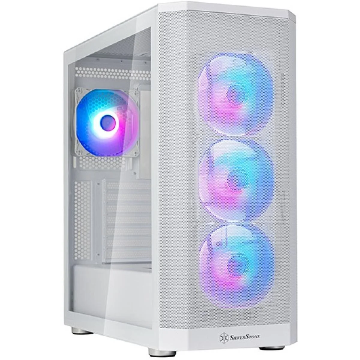 SilverStone FARA 514X White ARGB ATX Mid-Tower Gaming Case with Tempered Glass