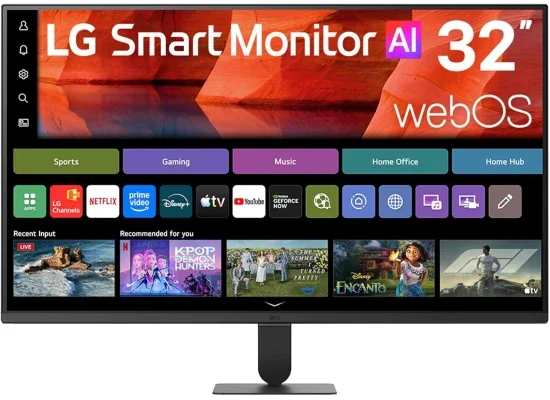 شاشة ذكية LG 32U501SB-W AI U5s قياس 32 إنش بدقة Full HD وتردد 120Hz مع webOS - Thumbnail 5