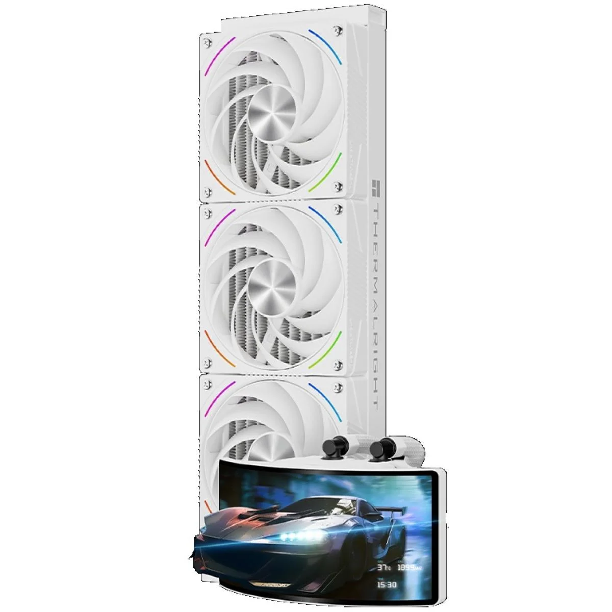 Thermalright TL-K12W-X28-R9 Rainbow Vision 360 Turbo ARGB White CPU Liquid Cooler with 6.67-Inch OLED Display