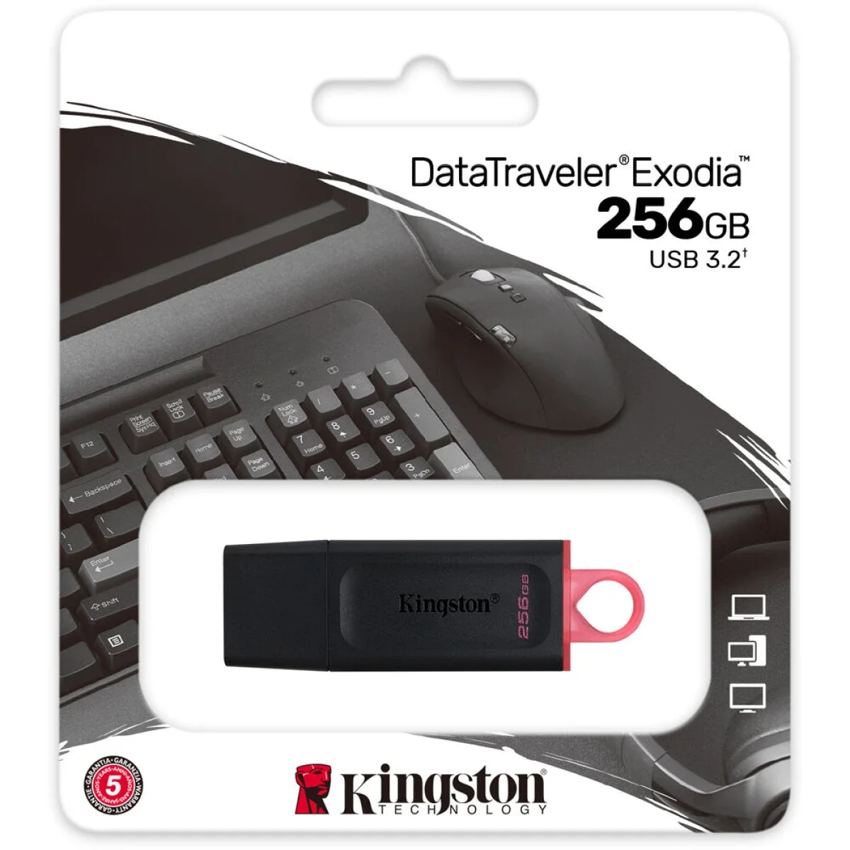 فلاش USB Kingston DataTraveler Exodia سعة 256GB USB 3.2 - Image 1