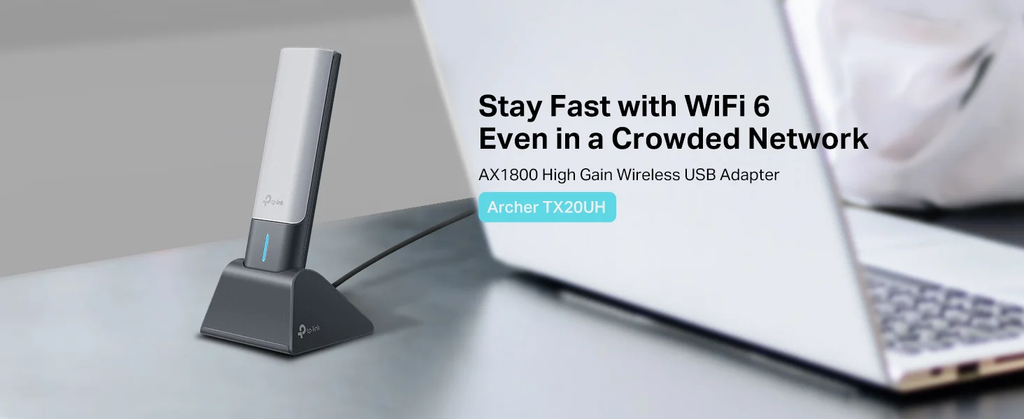 محول واي فاي TP-LINK Archer TX20UH AX1800 Wi-Fi 6 ثنائي النطاق USB 3.0 مع كابل 1.2 متر - Thumbnail 8
