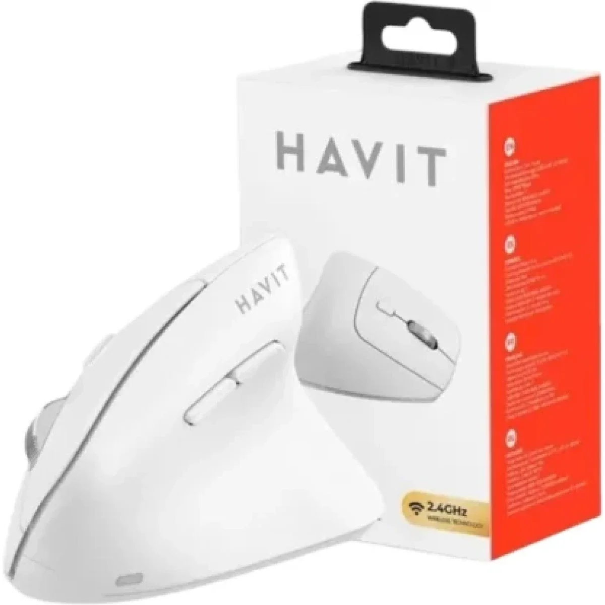 HAVIT MS45WB Wireless Mouse, White - Thumbnail 2