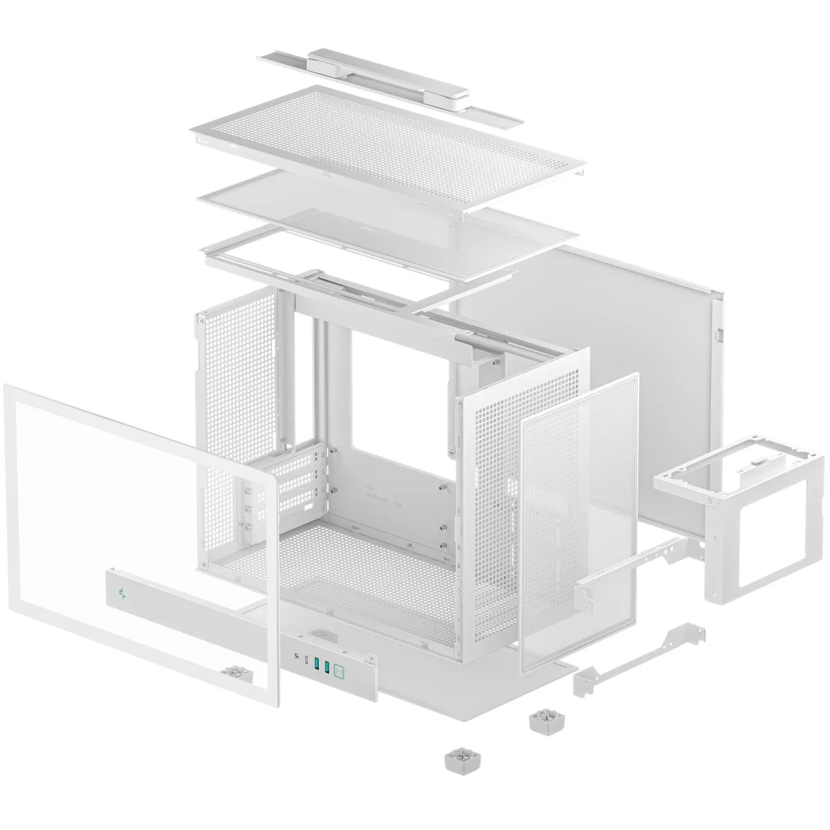 DeepCool CH160 PLUS Micro-ATX Computer Case White - Image 7