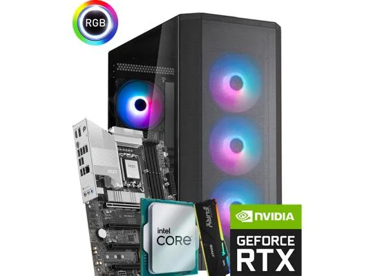كمبيوتر ألعاب Intel Core Ultra 7 265F بكرت RTX 5070 Ti 16GB ورام DDR5 16GB وSSD NVMe 1TB - Thumbnail 2