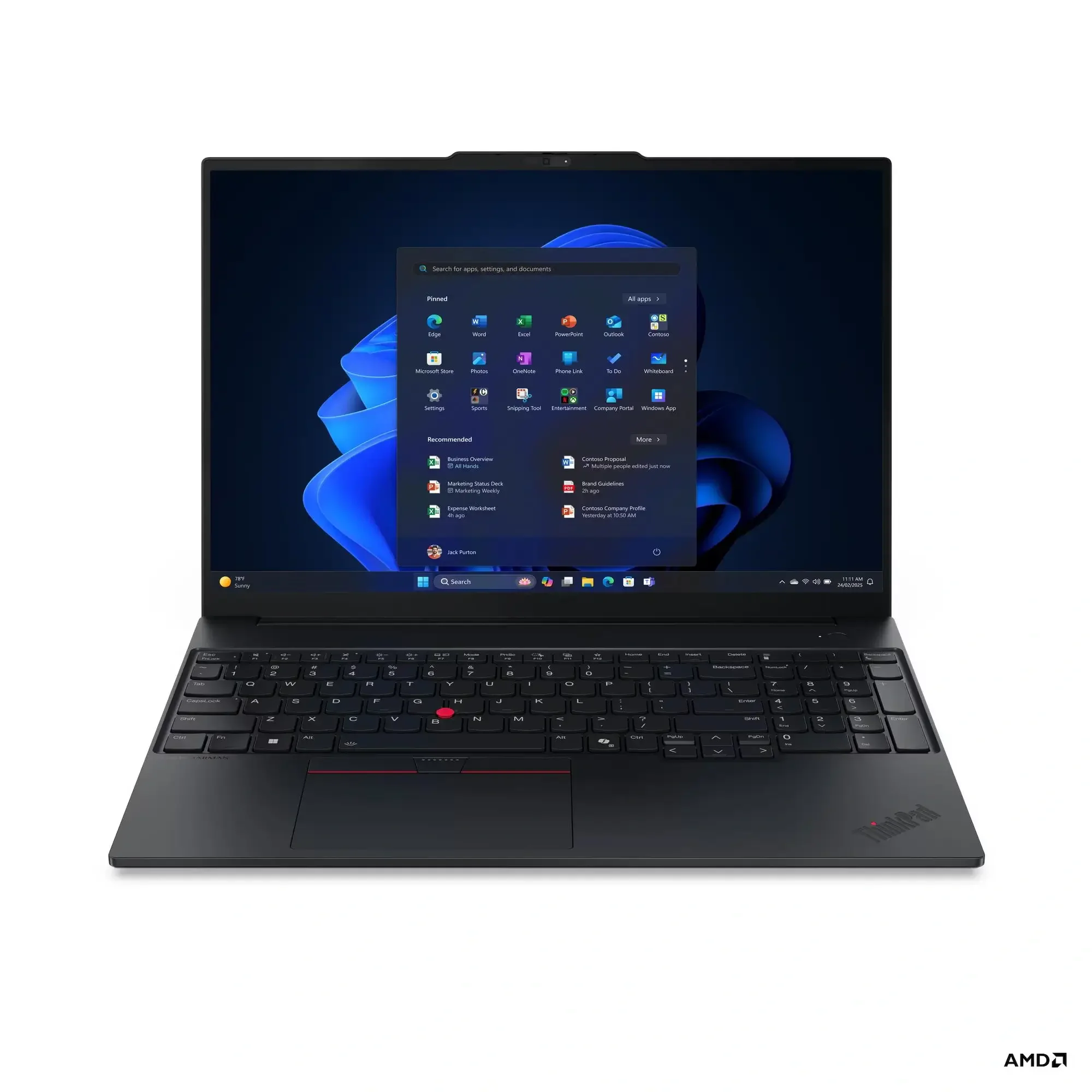Lenovo ThinkPad E16 Gen 3 AMD Business Laptop Ryzen 7 250 16-inch WUXGA IPS 16GB RAM 1TB SSD - Image 1