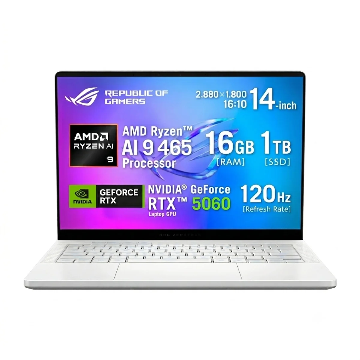 ASUS ROG Zephyrus G14 OLED Gaming Laptop GA403GM-SY008, Ryzen AI 9 465, RTX 5060, 16GB RAM, 1TB SSD, 14-inch 3K 120Hz - Image 2