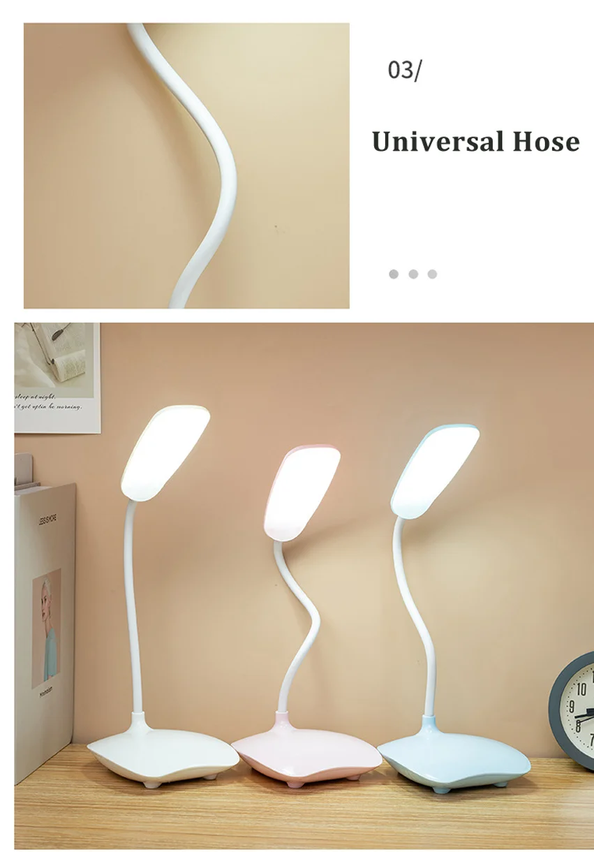HT-1 Portable Folding LED Desk Lamp with USB Charging - Thumbnail 8