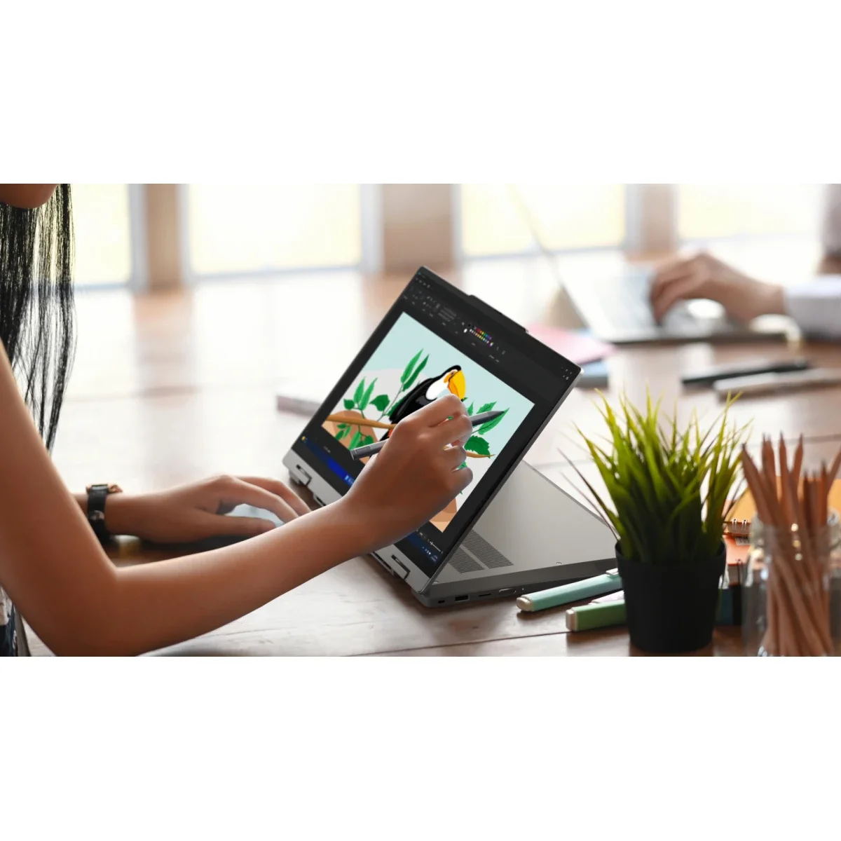 لابتوب Lenovo ThinkBook 14 2-in-1 G5 2025 شاشة لمس 14 إنش Intel Core Ultra 7 255U رام 32GB SSD 1TB لون Luna Grey - Image 8