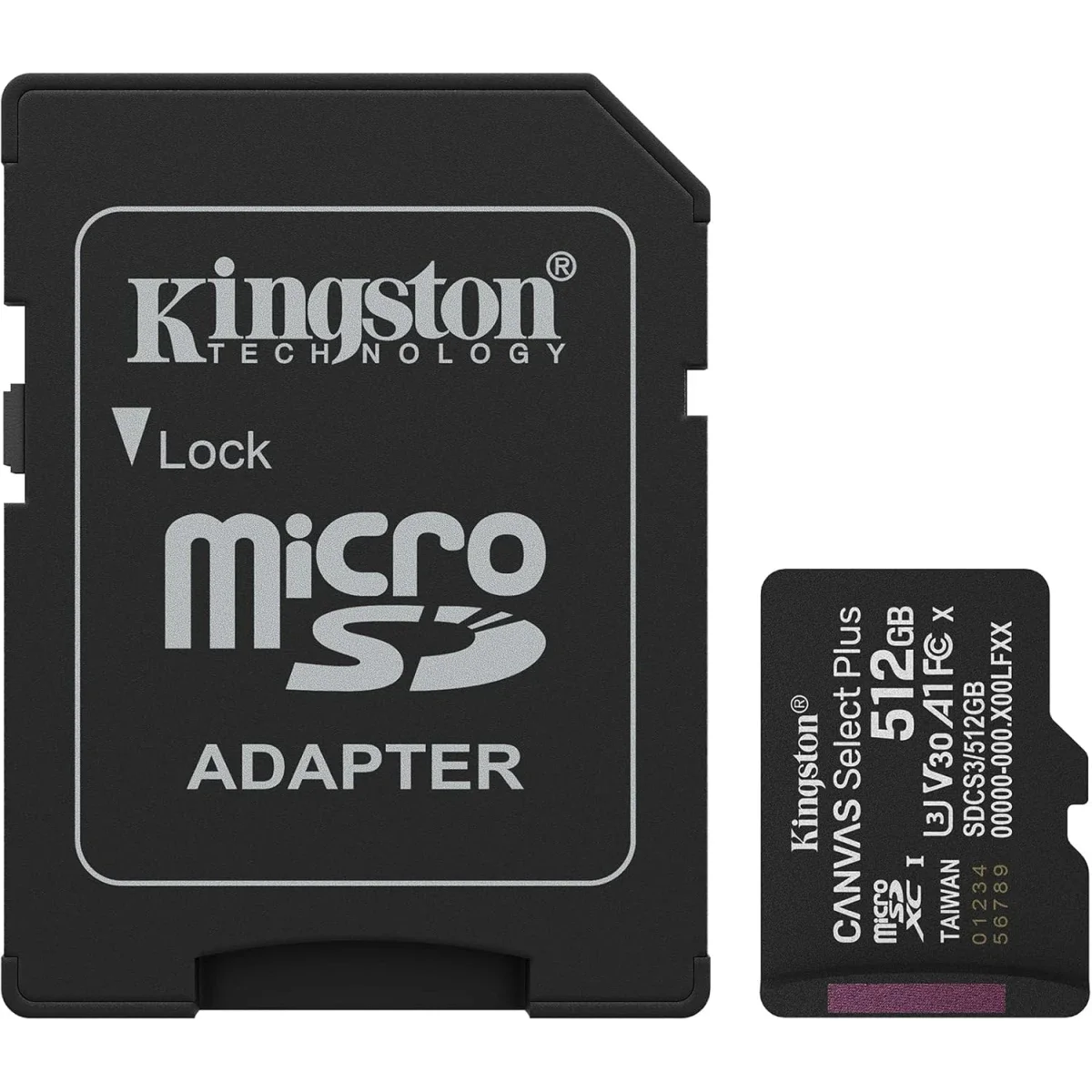 كرت ذاكرة Kingston Canvas Select Plus SDCS3 microSDXC سعة 512GB بسرعة تصل إلى 150MB/s مع محول - Thumbnail 2