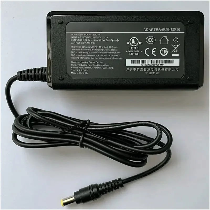 محول طاقة Huntkey HKA04812040-0A7 بخرج 12 فولت و4 أمبير