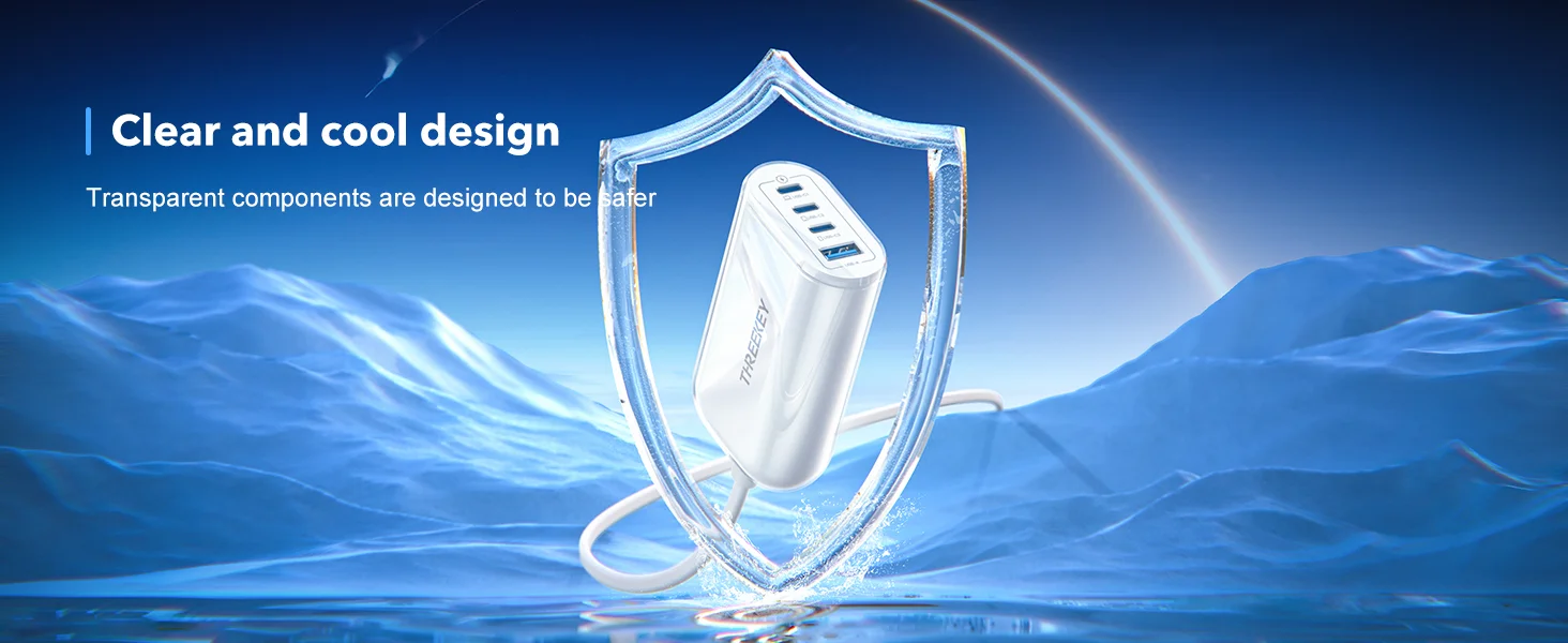 THREEKEY 65W GaN USB-C 4-Port Desktop Charger White - Thumbnail 11