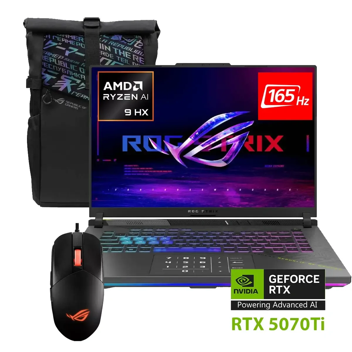 Asus ROG Strix G16 G614FR Gaming Laptop Ryzen 9 9955HX RTX 5070 Ti 16-inch 165Hz - Image 1