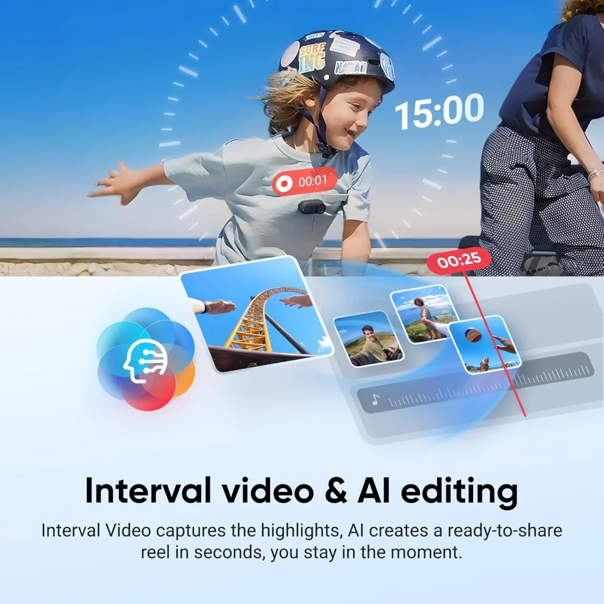 كاميرا أكشن Insta360 GO 3S بدقة 4K وسعة 128GB مع Action Pod، أسود منتصف الليل - Thumbnail 7