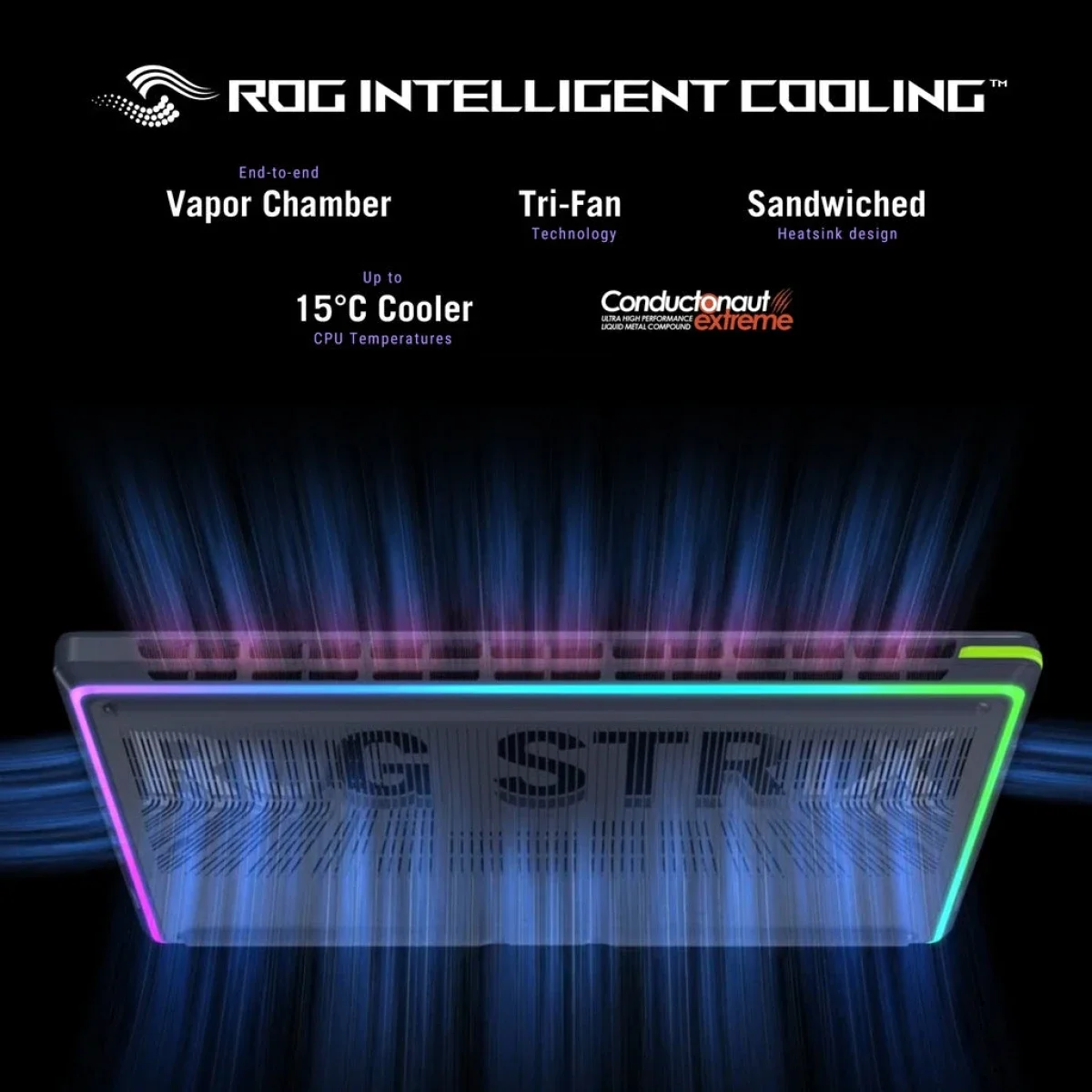 لابتوب ألعاب Asus ROG Strix G16 (2025) G615LM بشاشة 16.0 إنش 2.5K IPS 240Hz ومعالج Core Ultra 9 275HX وكرت RTX 5060 لون Eclipse Gray - Image 6