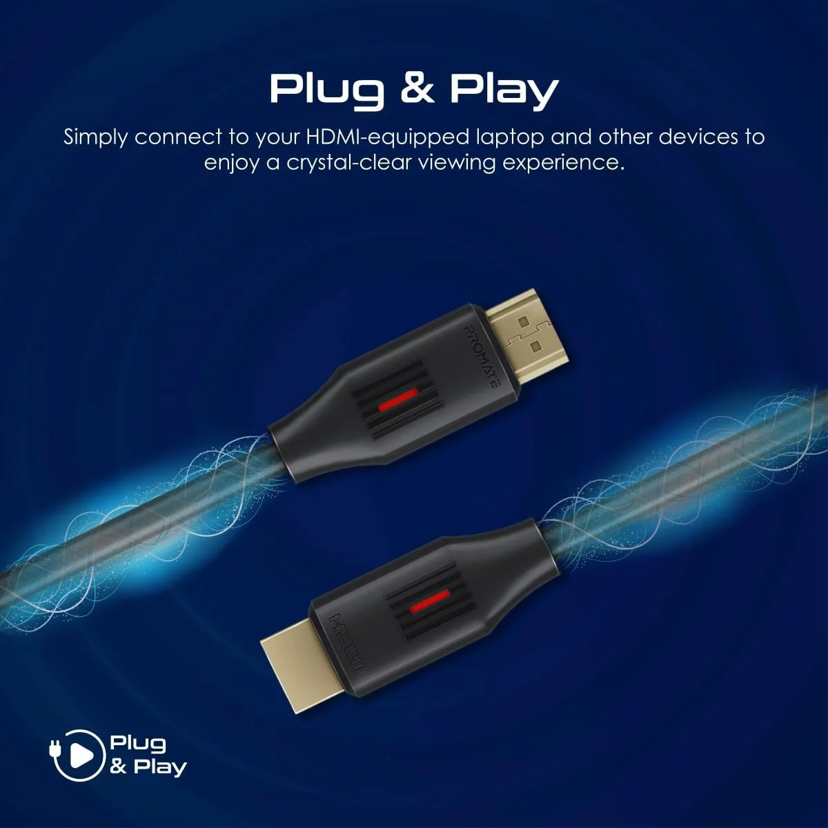 كيبل HDMI Promate ProLink4K60-150 HDMI 2.0 إلى HDMI نحيف 1.5 متر، 4K@60Hz، 3D، 9Gbps - Image 2