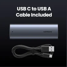 حاوية SSD M.2 SATA NGFF من Ugreen ألمنيوم USB 3.1 - Thumbnail 12