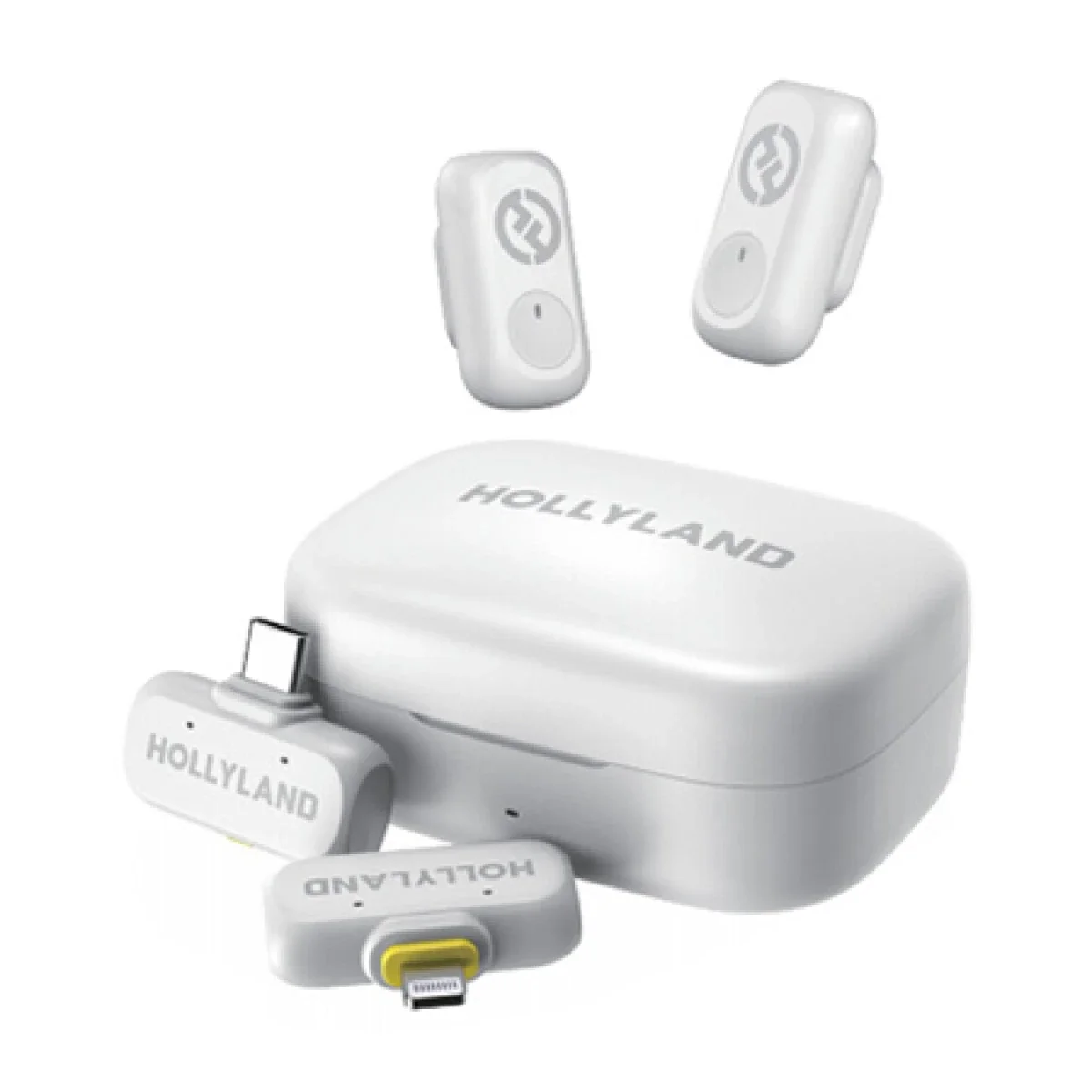 Hollyland LARK A1 Combo Wireless Lavalier Microphone for iPhone and Android, White - Thumbnail 2