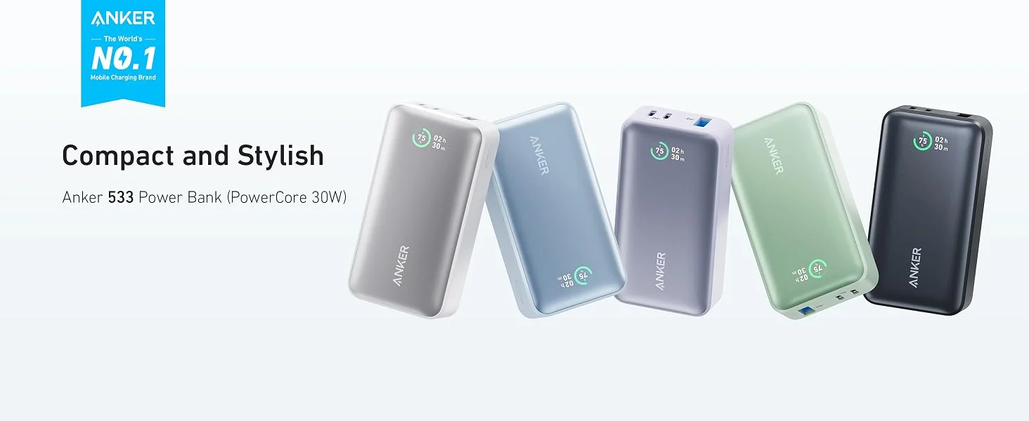 Anker 533 Power Bank PowerCore 30W 10000mAh Portable Charger Black - Thumbnail 7