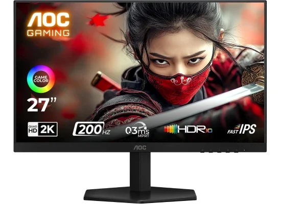 شاشة ألعاب AOC Q27G42HE 27 إنش Fast IPS 2K QHD بتردد 200Hz واستجابة 0.3ms