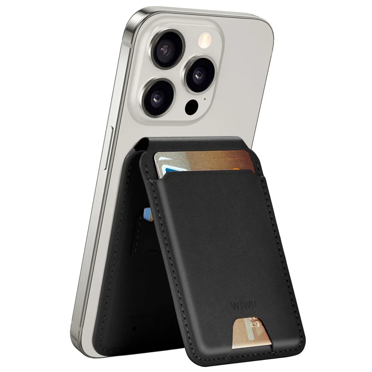 WIWU MW-005 Mag Wallet FM Magnetic Find My Wallet - Black