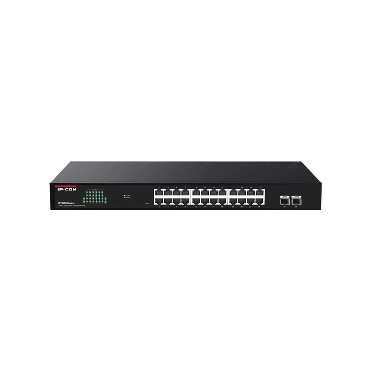 سويتش شبكة IPCOM G2226F مُدار جيجابت 24 منفذ مع منفذي رفع SFP