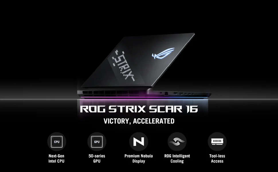 لابتوب ألعاب Asus ROG Strix SCAR G635LW-S5098 بمعالج Ultra 9 275HX وكرت RTX 5080 16GB ورام 32GB وSSD سعة 1TB وشاشة ROG Nebula مقاس 16 إنش 2.5K IPS بتردد 240Hz وWindows 11 - Thumbnail 7