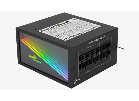 AeroCool Mirage Gold 750W Fully Modular ARGB 80 Plus Gold Power Supply - Image 3