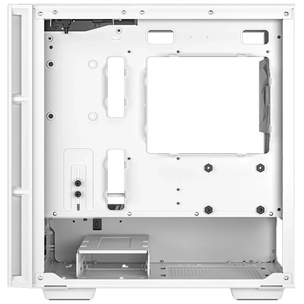 هيكل كمبيوتر DeepCool CH360 Digital Micro-ATX بتدفق هواء عالي مع مراوح ARGB وشاشة عرض حالة مزدوجة - White - Image 6