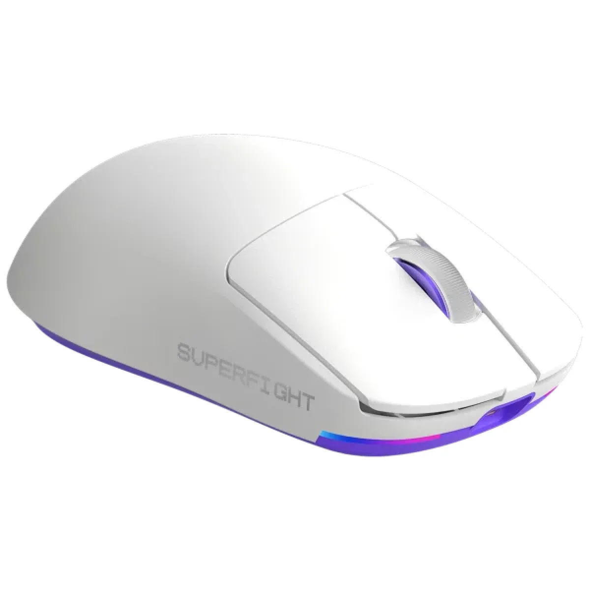 Proove Superfight Wireless Tri-Mode Gaming Mouse, 12000 DPI, Charging Dock, White/Purple - Thumbnail 6