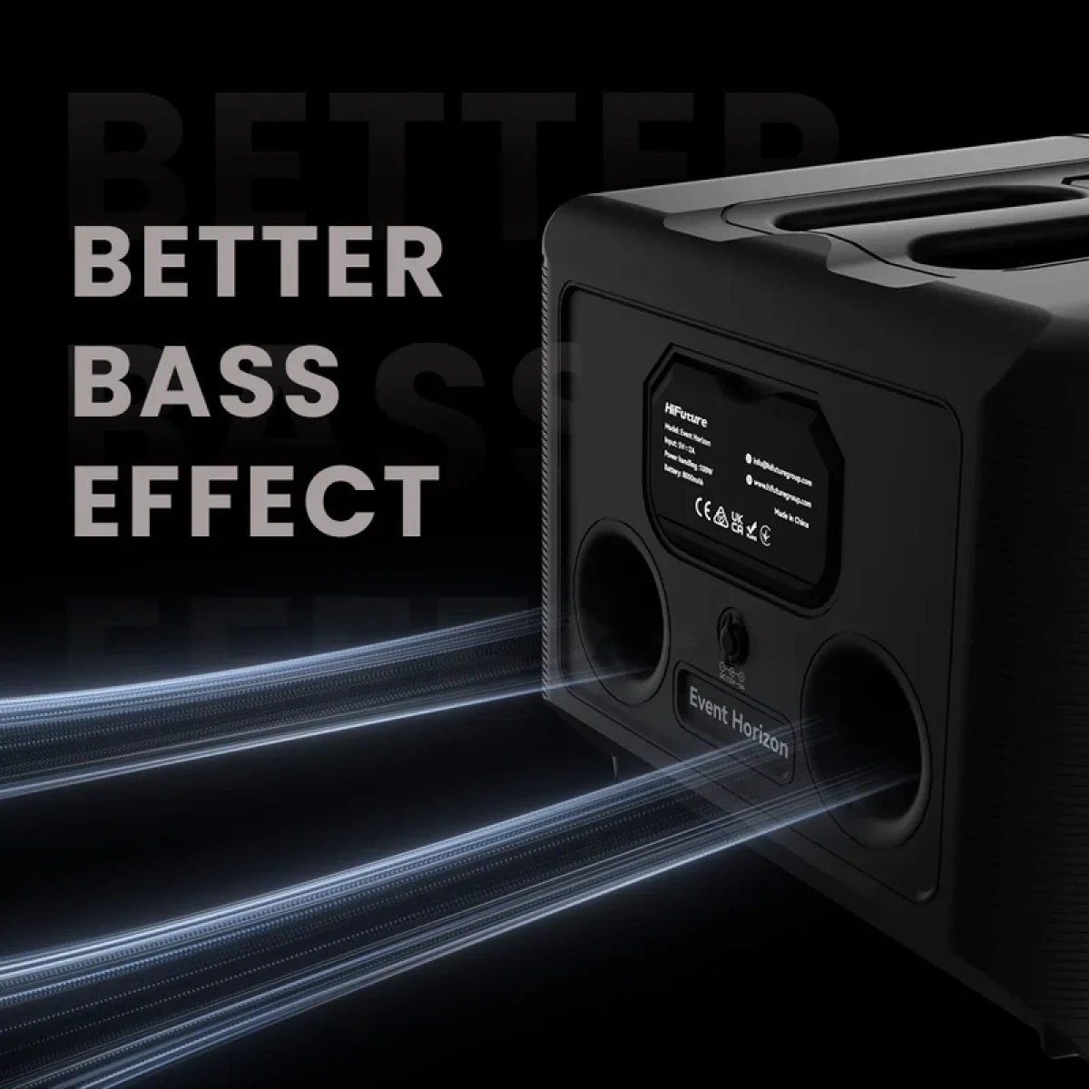 HiFuture Event Horizon 100W Portable Speaker with DynaBoost DSP, RGB LED Strip and 8000mAh Battery - Image 6