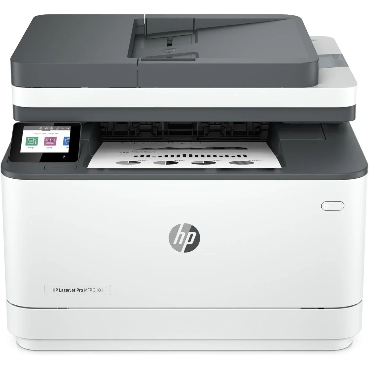 طابعة متعددة الوظائف ليزر أحادية HP LaserJet Pro MFP 3103fdw 4 في 1 لاسلكية مع طباعة على الوجهين ومغذي تلقائي أبيض - Image 1