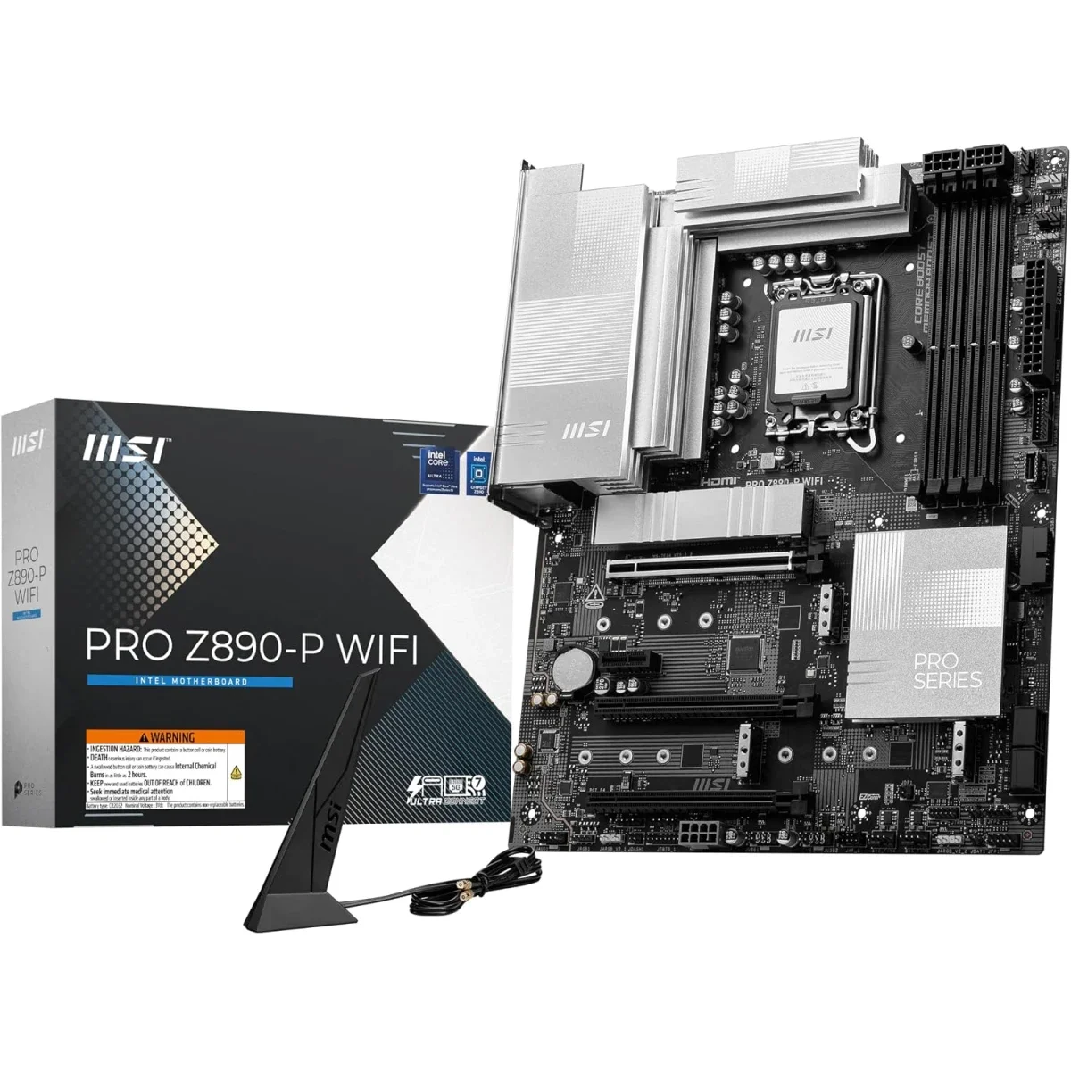 MSI DDR5 Wi-Fi 6E LGA 1851 Motherboard with 5Gbps LAN, USB-C & Bluetooth 5.3 PRO Z890-P WIFI6E - Image 2
