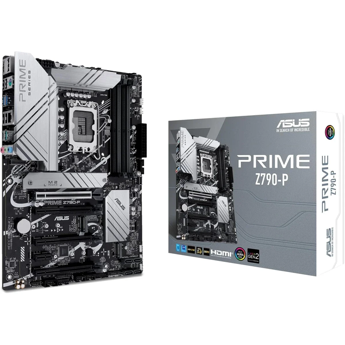 Asus Prime Z790-P DDR5 ATX Motherboard for Intel 13th & 12th Gen with 3x M.2, Thunderbolt 4 and RGB Lighting - Image 1