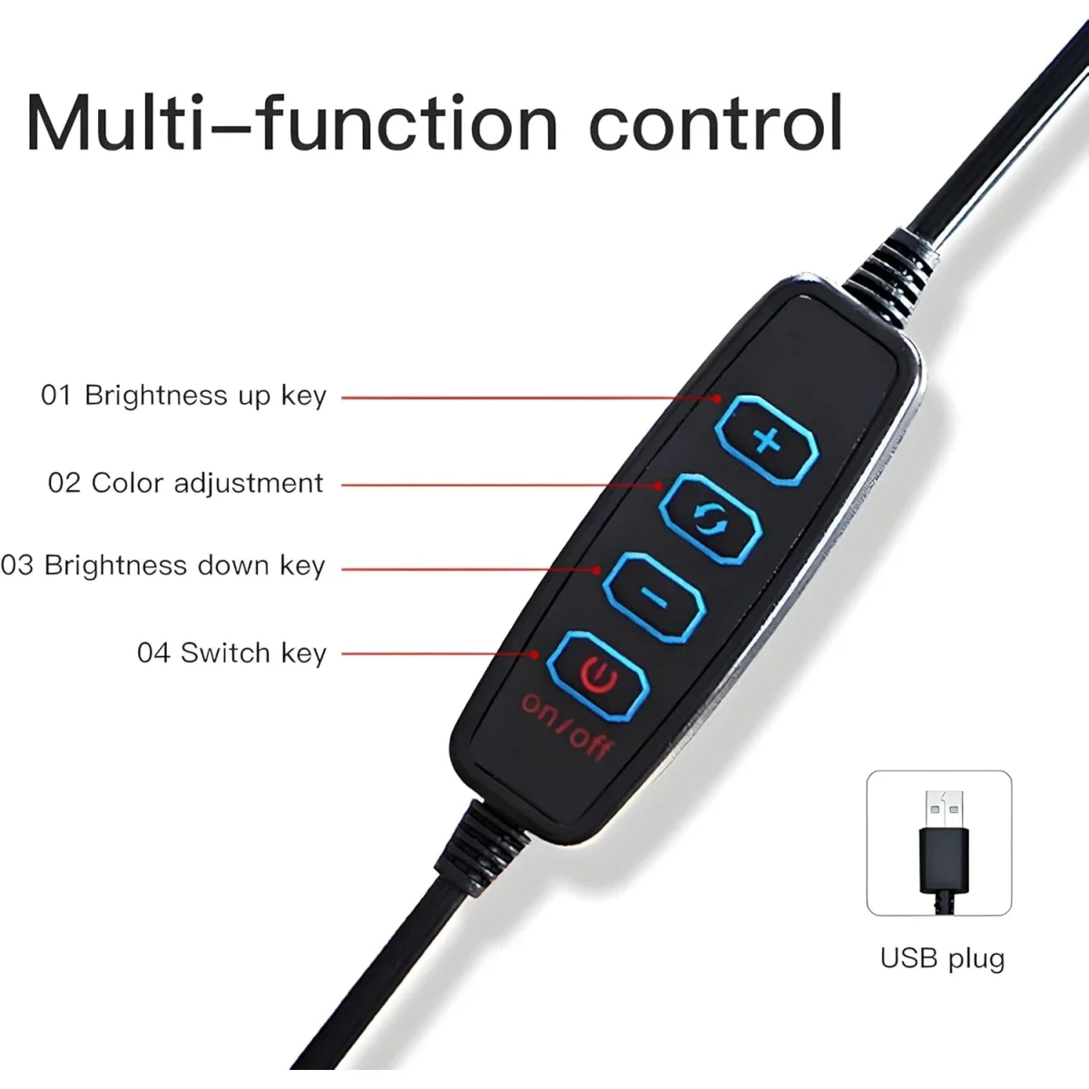 إضاءة حلقية LED Jmary FM-536A مقاس 26 سم مع حامل ثلاثي 170 سم وجهاز تحكم - Image 5