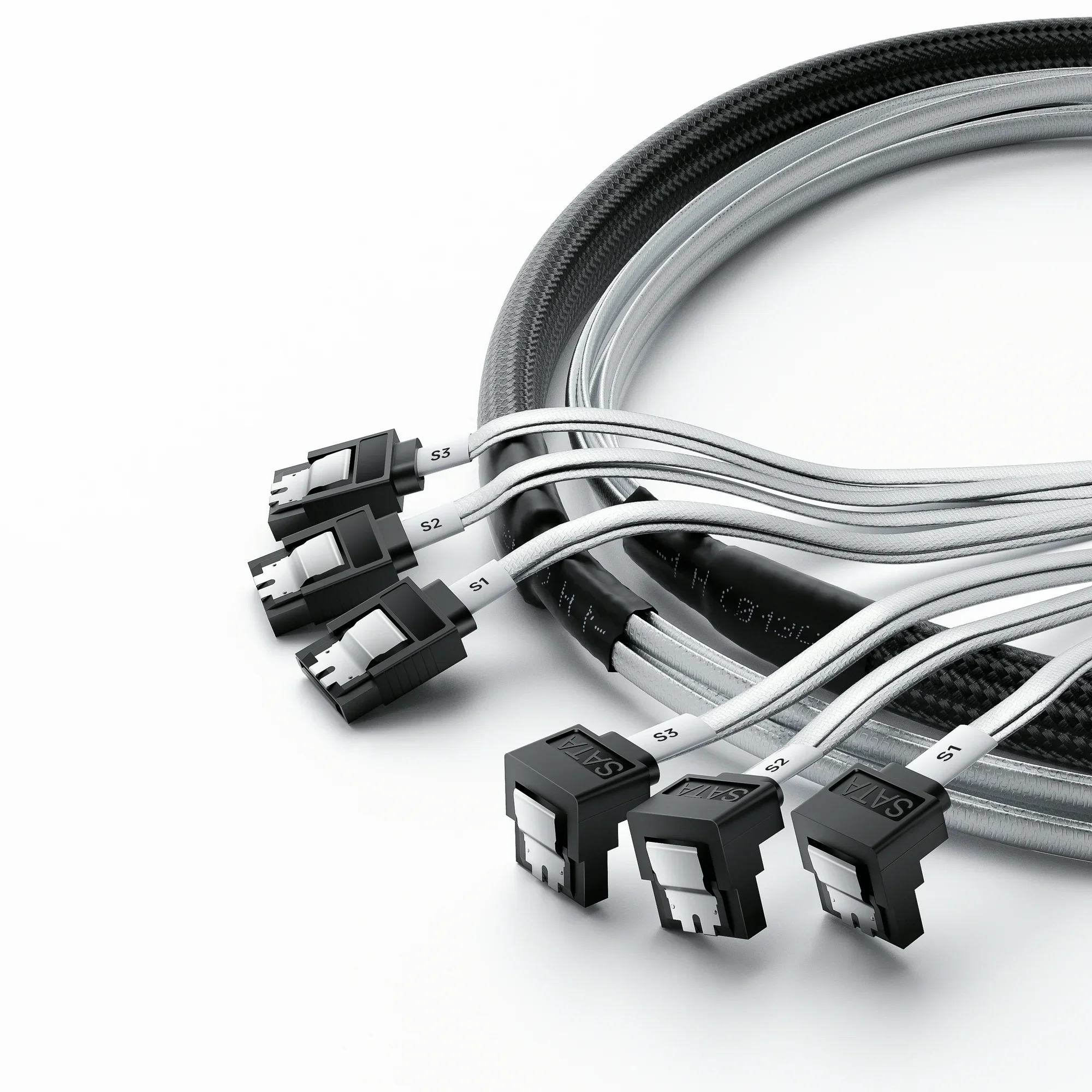 كابل ORICO 1×3 SATA 3.0 لنقل بيانات الهارد، 6Gbps، 90 سم