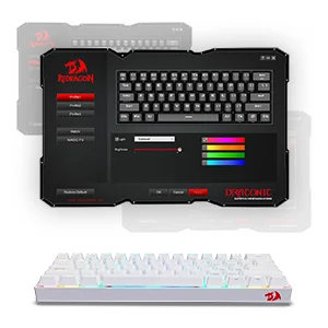 كيبورد ألعاب ميكانيكي Redragon K530 Pro Draconic لاسلكي RGB بحجم 60% أبيض - Thumbnail 14