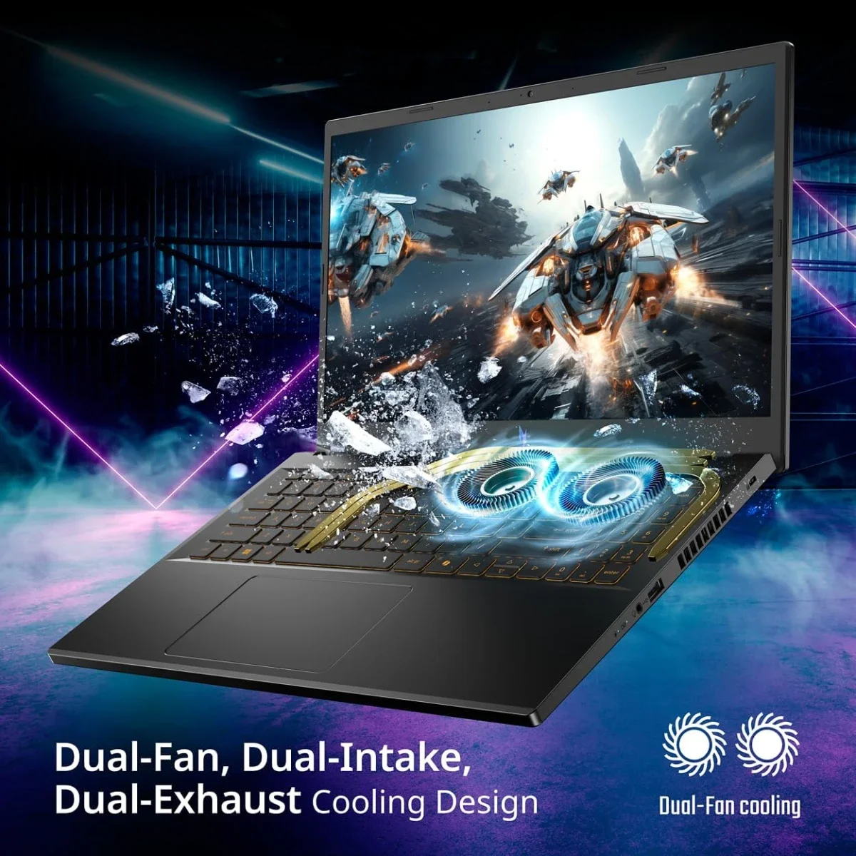 Acer Nitro V 15 ANV15-52-95ND Gaming Laptop 15.6-inch FHD IPS 165Hz Intel Core i9-13900H RTX 5060 16GB RAM 512GB SSD Black - Thumbnail 7