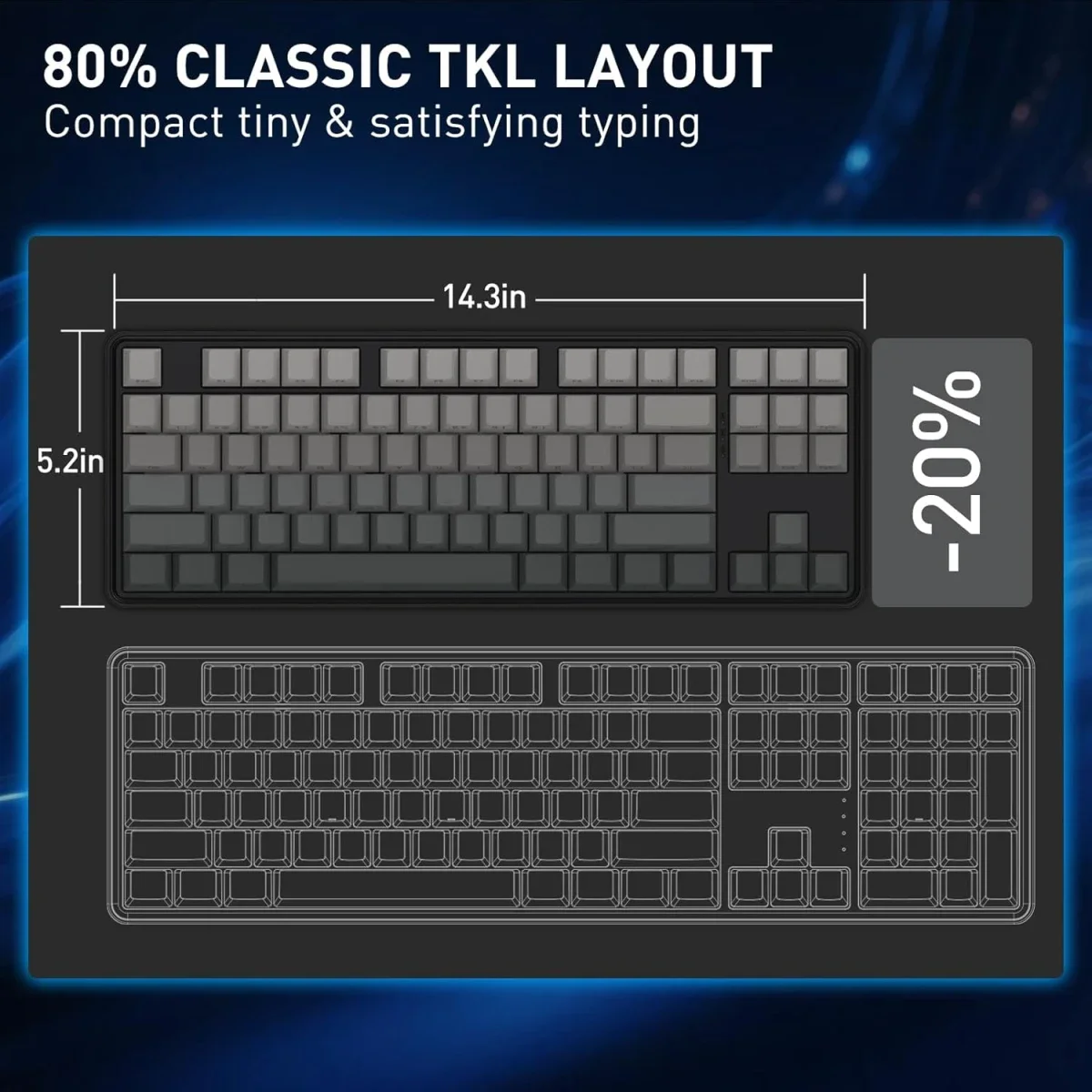 Redragon K707 HE 87-Key TKL Wired Magnetic Gaming Keyboard - Thumbnail 7