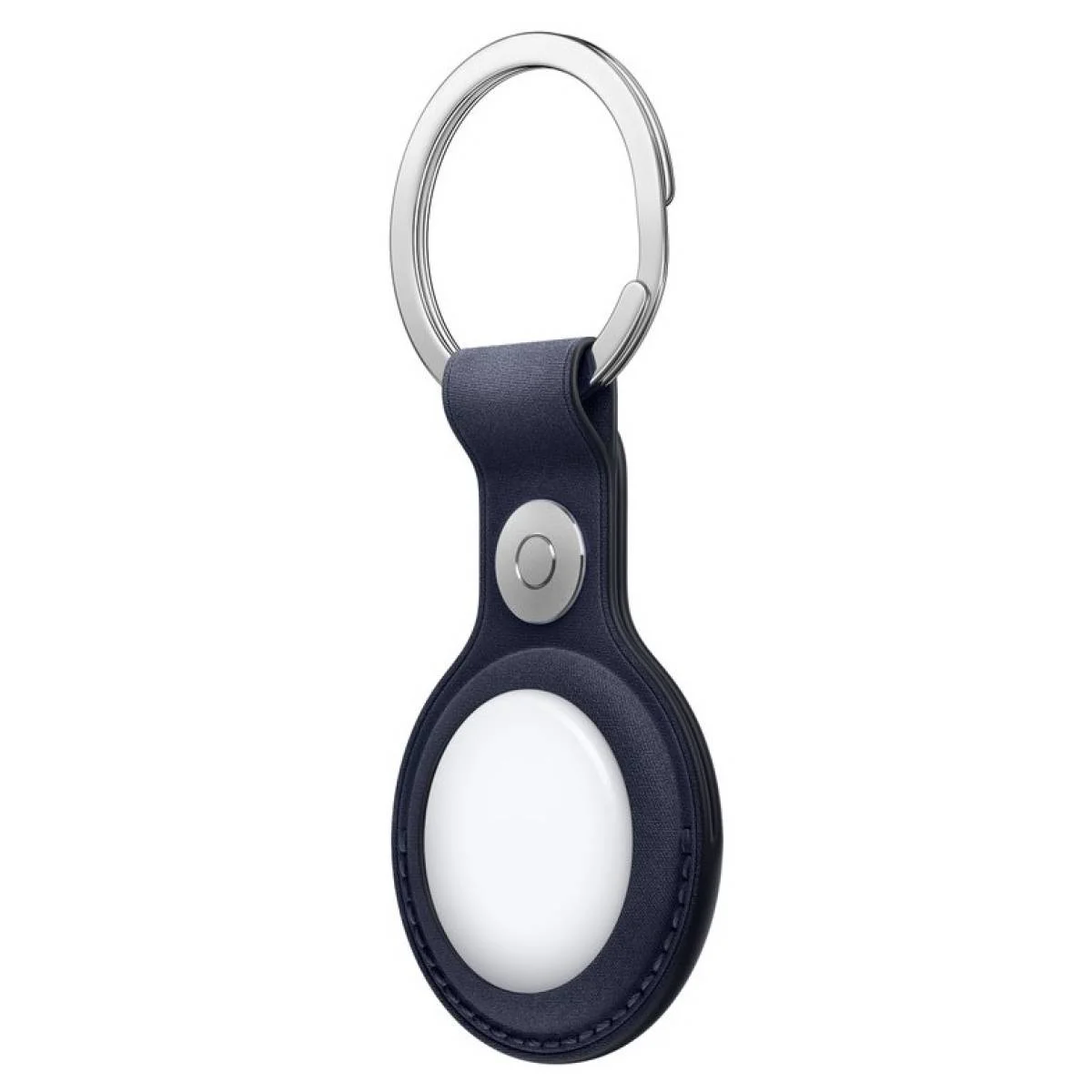 حامل ميدالية مفاتيح Apple AirTag FineWoven Key Ring كحلي من الستانلس ستيل والمايكروتويل المعاد تدويره - Image 2