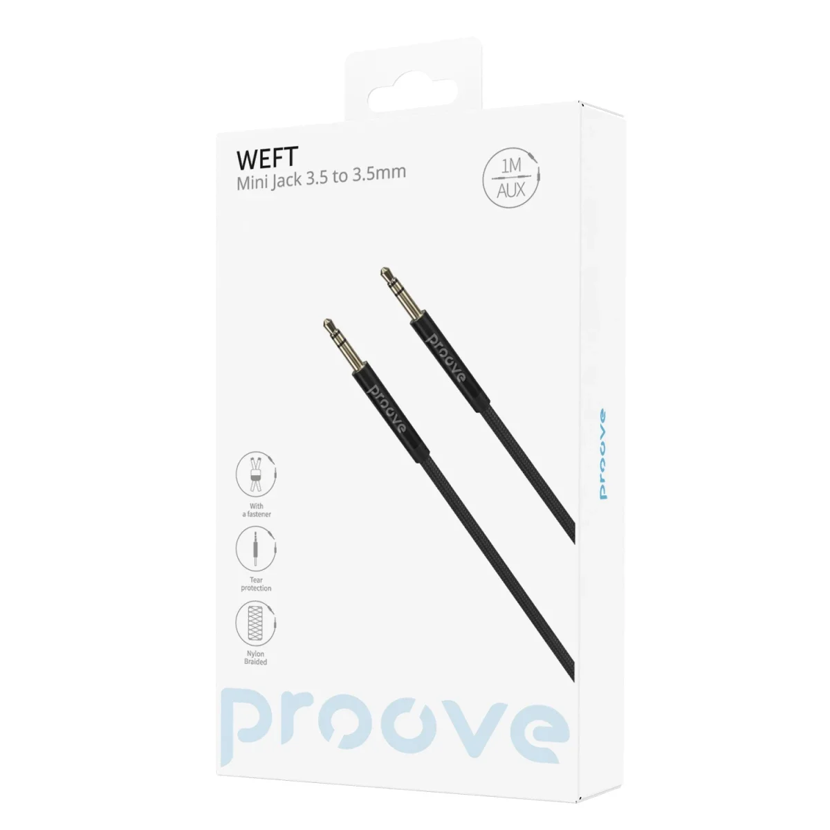 Proove Weft 3.5mm AUX Audio Cable 1m Black - Image 3
