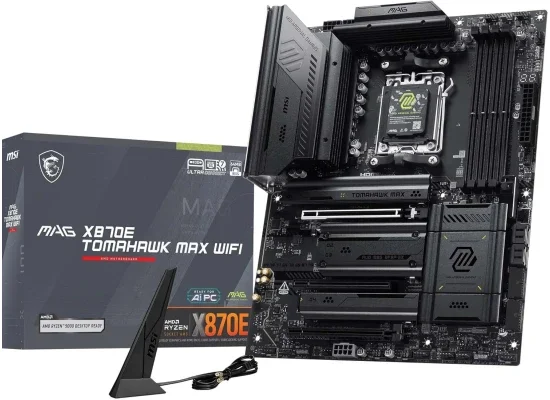 MSI MAG X870E Tomahawk MAX WiFi ATX AM5 DDR5 Wi-Fi 7 Motherboard