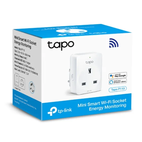 مقبس Wi‑Fi ذكي صغير TP-LINK Tapo P110 مع مراقبة استهلاك الطاقة - Image 2