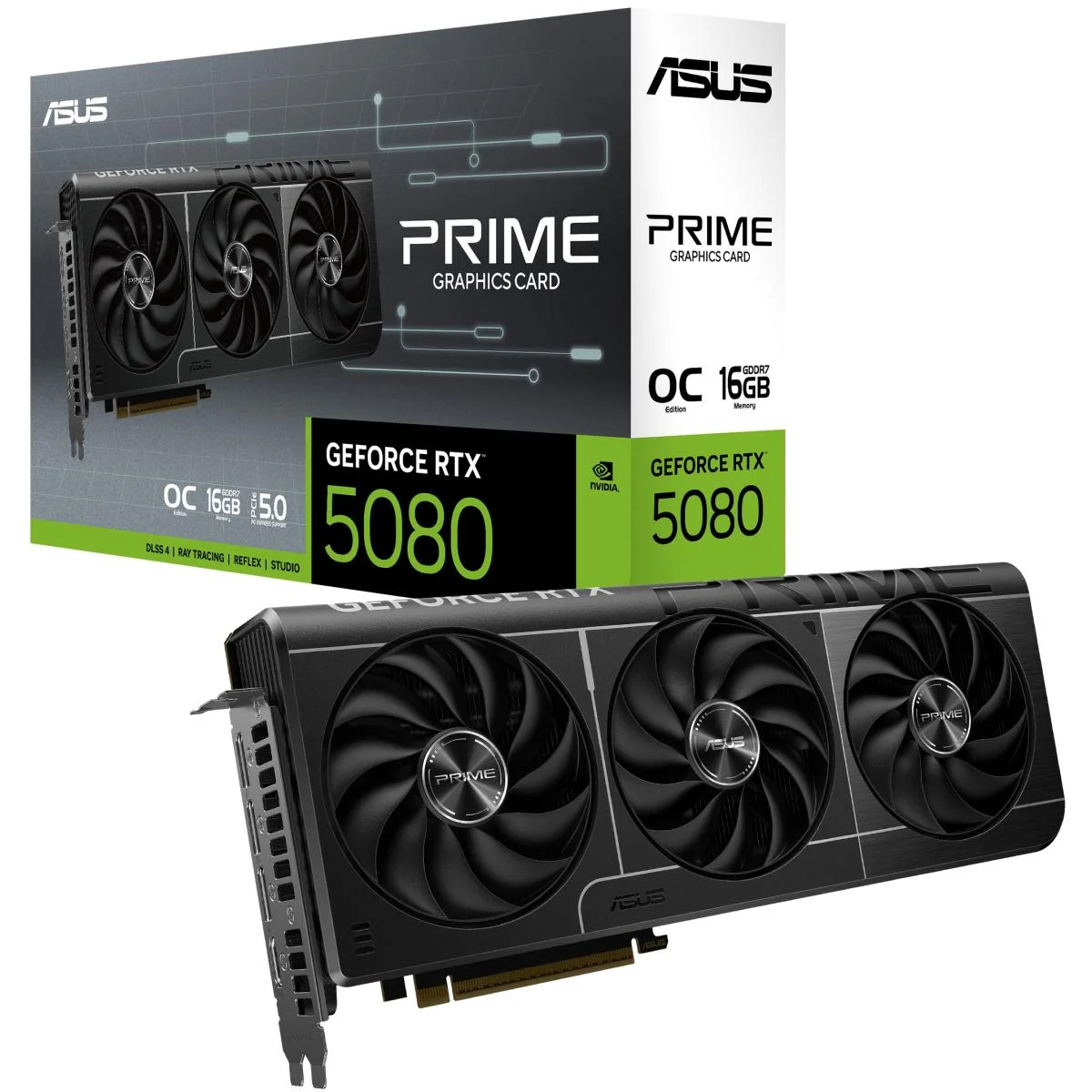 Asus PRIME GeForce RTX 5080 16GB GDDR7 OC Graphics Card