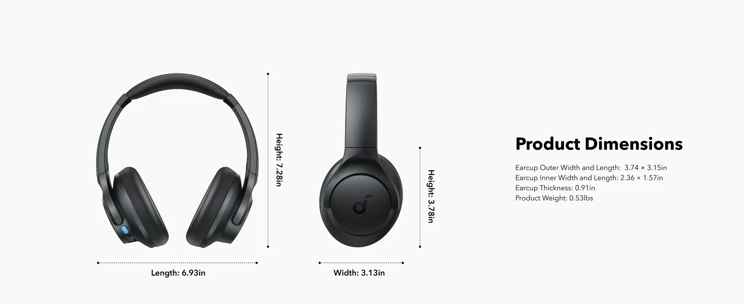 Anker Soundcore Q11i Wireless Over-Ear Bluetooth Headphones, White - Thumbnail 15
